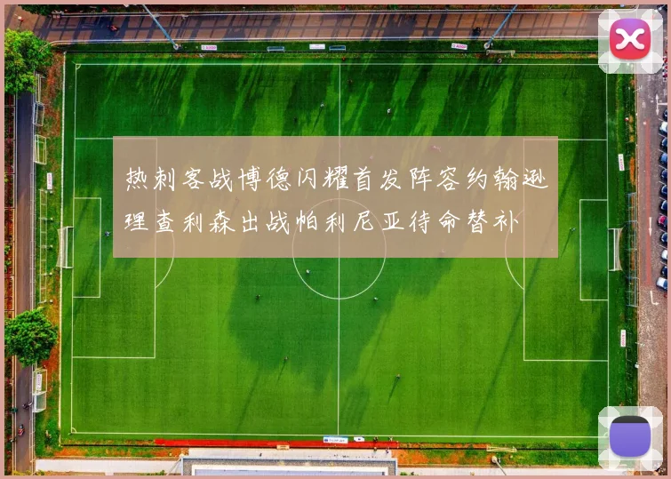 热刺客战博德闪耀首发阵容约翰逊理查利森出战帕利尼亚待命替补